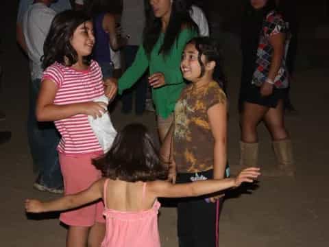 a group of people dancing