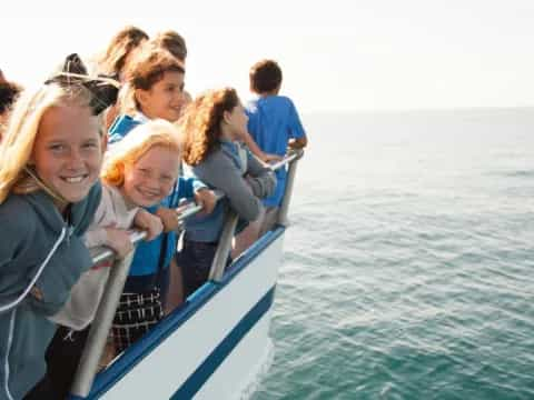 a group of people on a boat