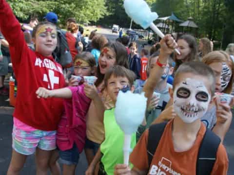 a group of people wearing masks