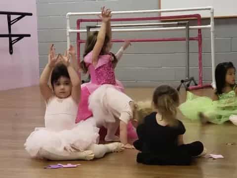 a group of girls in a room