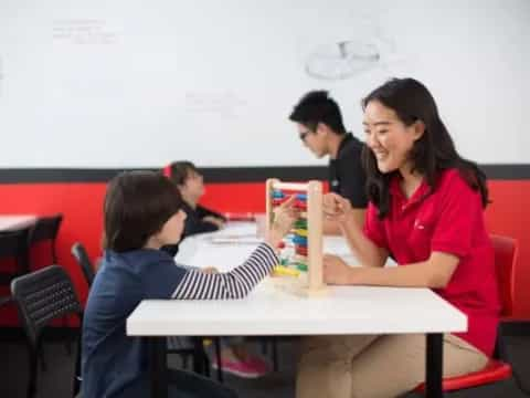 a teacher teaching her students