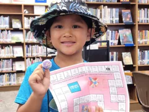 a child wearing a hat