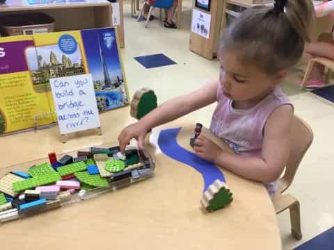 a child playing with toys