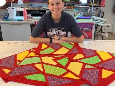 a person sitting at a table