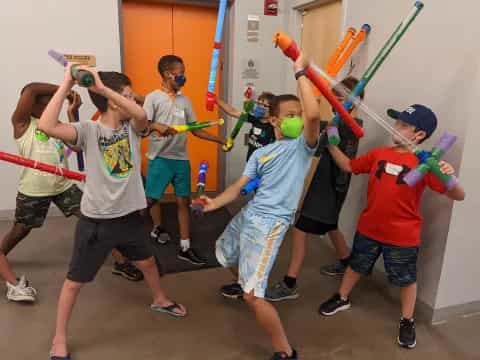 a group of people in a room