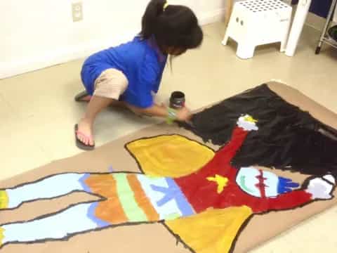 a person painting a picture