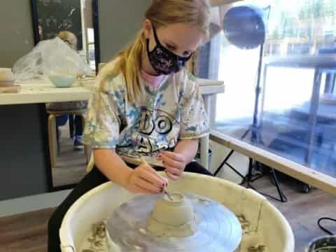 a person wearing a mask