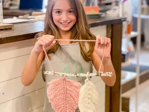 a woman holding a rope