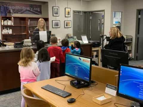 a group of people in a room