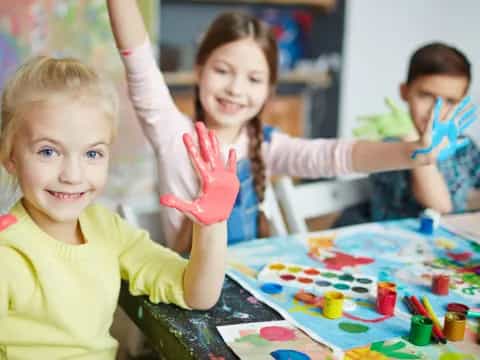 a few children playing with toys