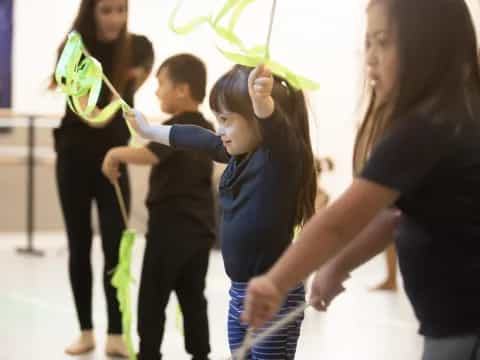 a group of people dancing