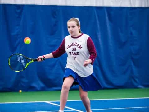 a person playing tennis
