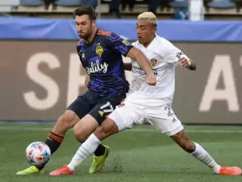 two men playing football