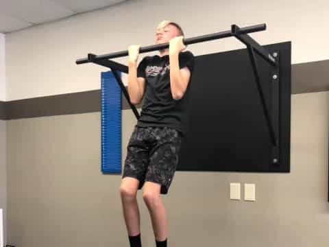 a person lifting weights