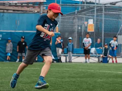 a person running on a field