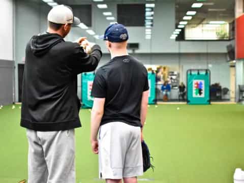 a couple of men playing golf
