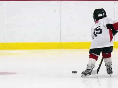 a hockey player on the ice