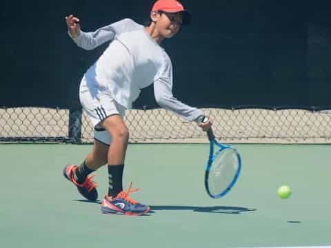 a person playing tennis