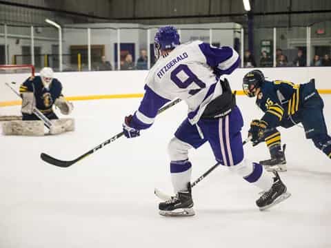 a group of men playing hockey
