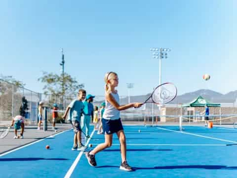 a person playing tennis