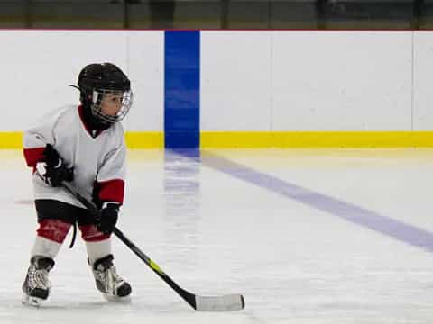 a hockey player on the ice