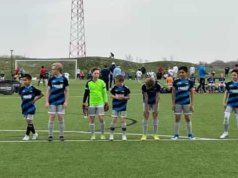 a group of people on a field