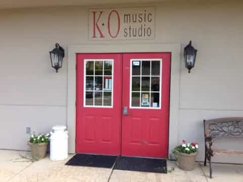 a red door on a building