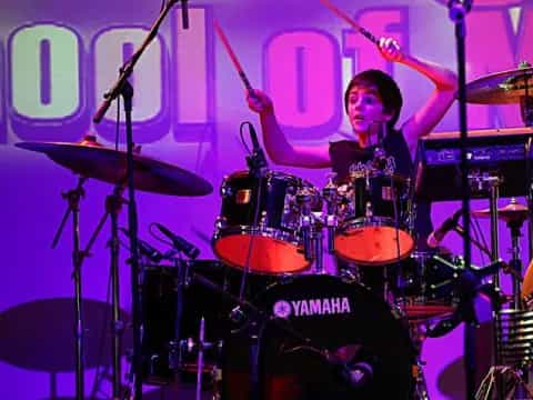 a person playing the drums