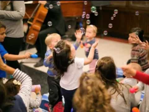 a group of people dancing