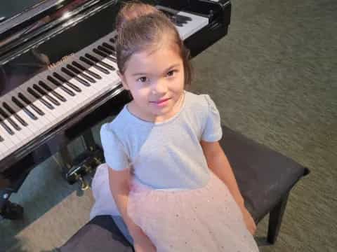 a child sitting on a chair