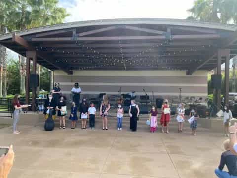 a group of people on stage