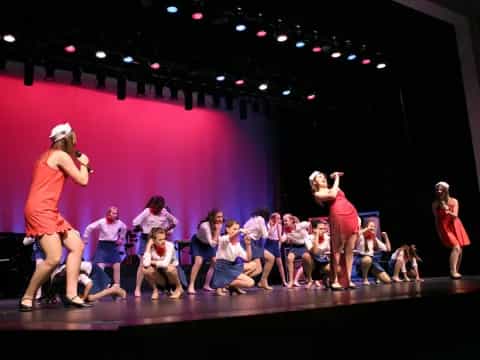 a group of people on a stage
