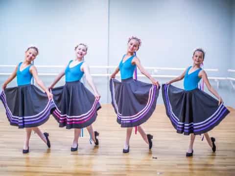 a group of women dancing