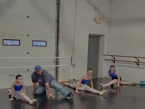 a group of people in a room