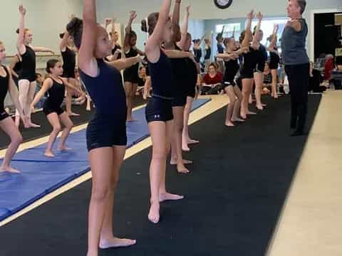 a group of people dancing