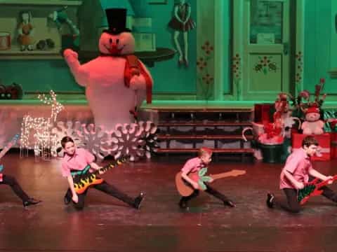 a group of people dancing