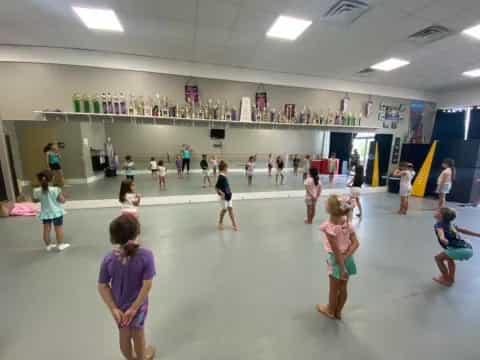 a group of people playing a game