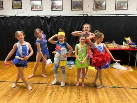 a group of children in a room