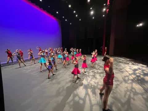 a group of people on ice