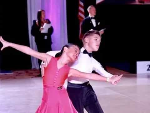 a man and woman dancing