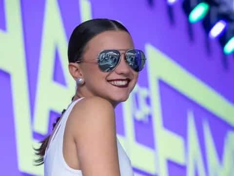 a woman wearing sunglasses