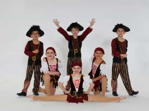 a group of people in clothing