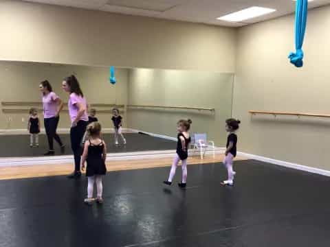 a group of children in a gym