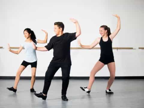 a group of people dancing