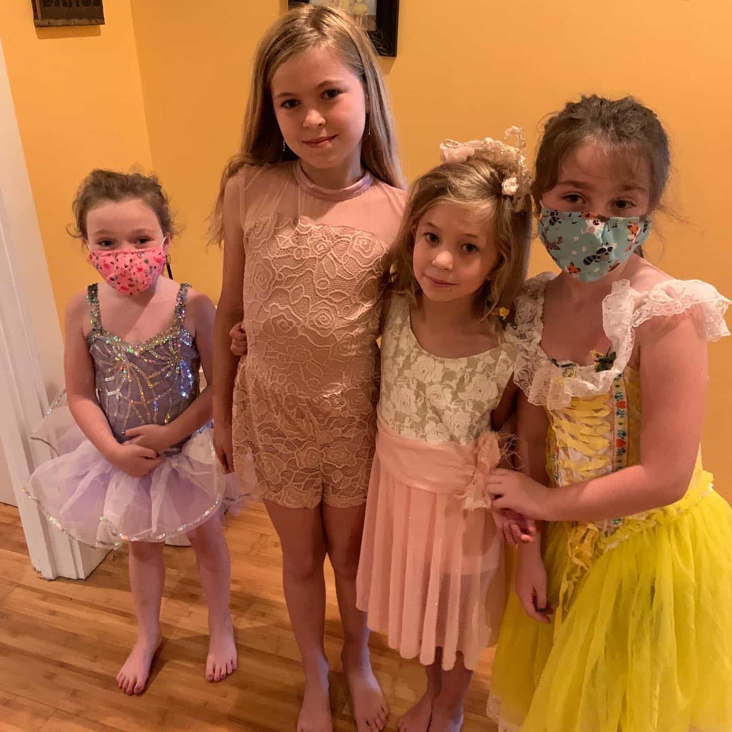 a group of girls posing for a photo