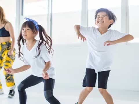 a group of people dancing