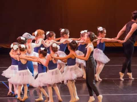 a group of people dancing