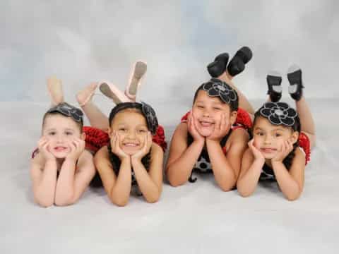 a group of kids wearing bunny ears