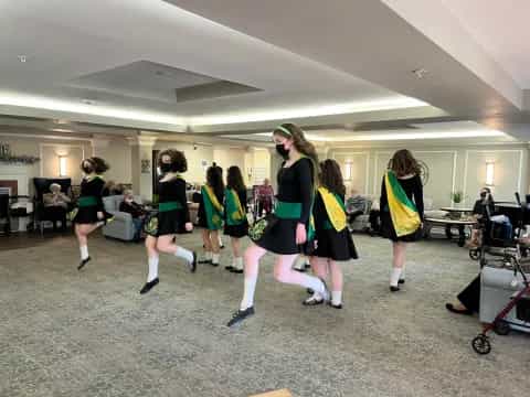 a group of girls dancing