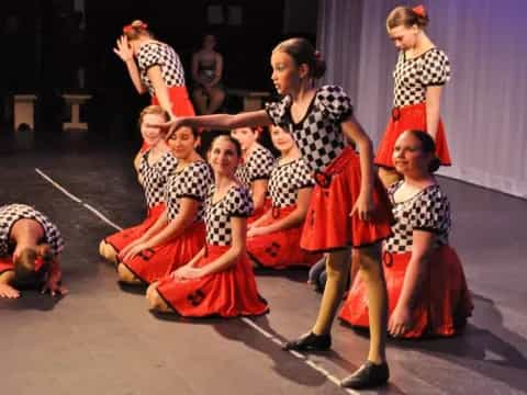 a group of women dancing